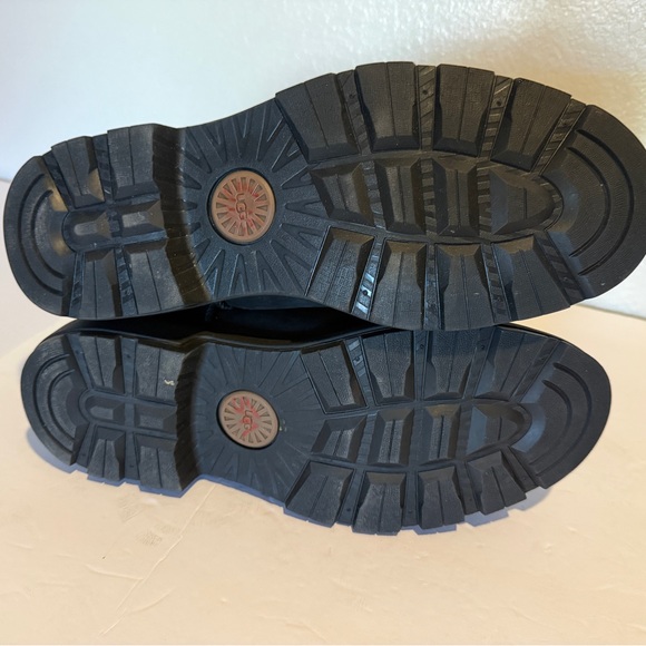 UGG Biltmore Moto Engineer Waterproof Leather Boot Black Buckle Zip Mens 8.5 - Picture 10 of 11